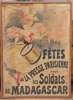 a picture of a poster on the wall of a room