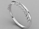 a white gold ring with diamonds on a gray background