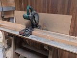 a picture of a workbench with a circular saw on it