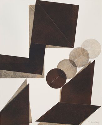 an image of a painting with geometric shapes on a white background