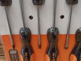 six different types of screwdrivers on display in a store