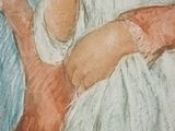 a painting of a woman holding a baby in her arms