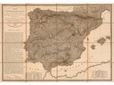 une vieille carte de l'Espagne et du Portugal