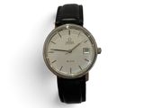 an image of a silver wrist watch on a white background