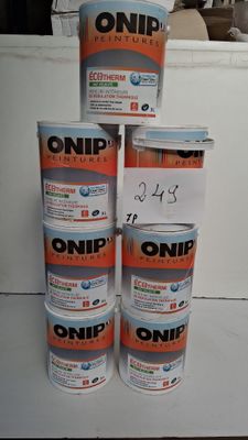 Lot de 7 pots ONIP Ecotherm mat velouté, 3 L chacun, peintur…