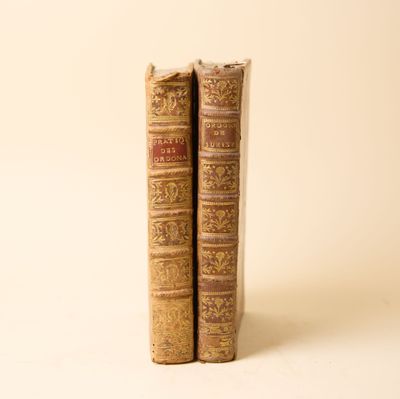deux vieux livres posés l'un sur l'autre sur une surface blanche