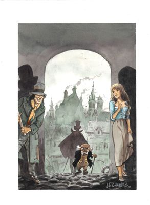 J-F CHARLES né en 1952. Straatridders (les chevaliers pavé).…