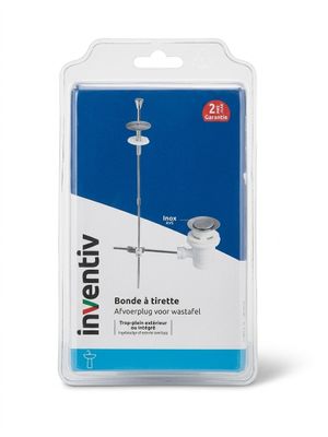 a package of two white and blue items in a plastic package