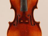 an old violin with a bow on a white background