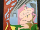 une image d'un tableau représentant un homme assis sur une chaise