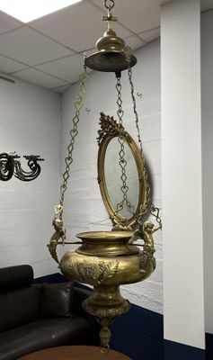 LORRAINE, Art Sacré. Très importante lampe de sanctuaire en …