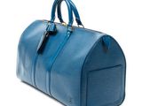louis vuitton blue epi leather travel bag