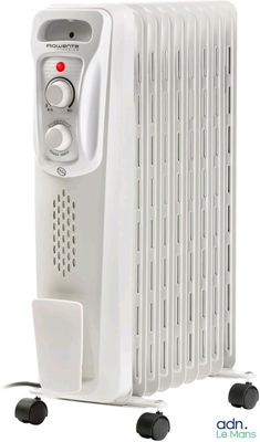 an image of a white oil filled radiator on a white background