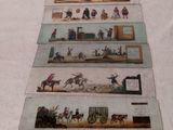 cinq images différentes représentant des personnes à cheval et des chevaux