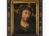 a painting of a man with a crown of thorns on his head