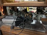 a shelf that has a bunch of items on it