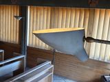 a light that is hanging from the ceiling in a room
