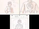 sketches of a man in a baseball uniform and a drawing of a man in a baseball uniform
