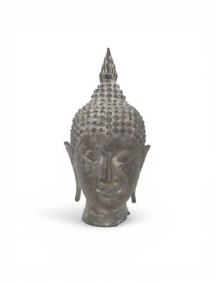 THAÏLANDE XXe SIECLE Tête de Bouddha en bronze dans le style…
