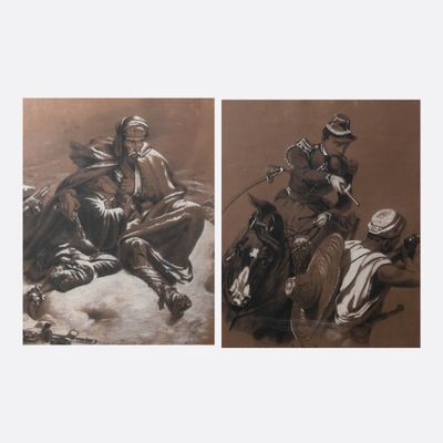deux photos d'un homme à cheval et d'un homme à cheval