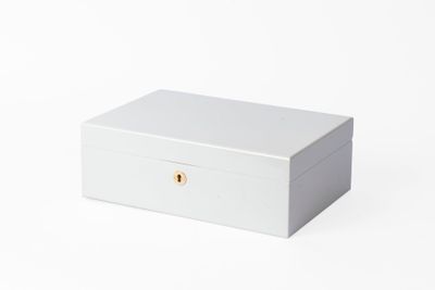 Boite à montres et bijoux Laque nacrée blanche