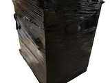 a picture of a large wooden box with a lid