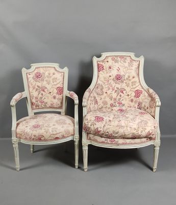 pair of louis xvi style armchairs