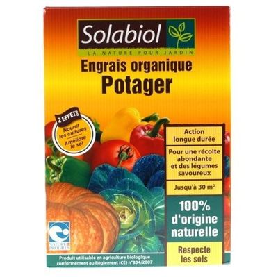 une boîte de pommes de terre bio Solaboi sur fond blanc