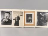 three black and white photographs of a man in a suit and tie and a man in a suit and tie