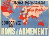 poster of a world map with red and blue colors on a blue background
