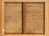 a picture of a wooden frame with a cross on it