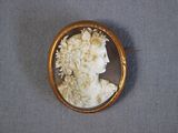 a picture of a picture of a woman in a gold frame