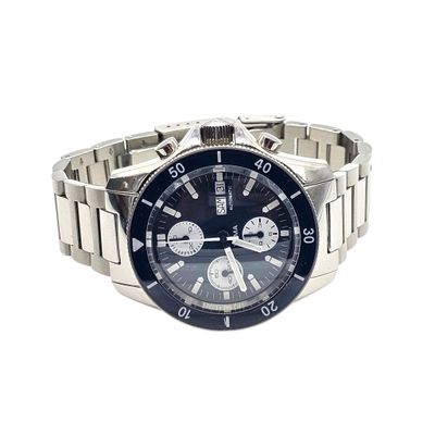 a close up of a watch on a white background
