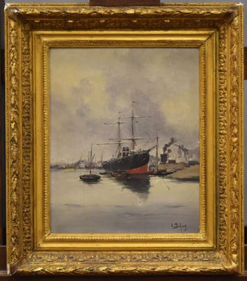 l'image d'une peinture représentant un navire dans un plan d'eau