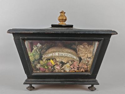 une boîte noire avec l'image d'un poisson à l'intérieur