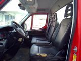 a picture of a red truck with black leather seats