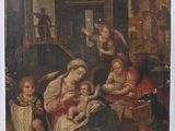 une image représentant un tableau montrant une famille dans un salon