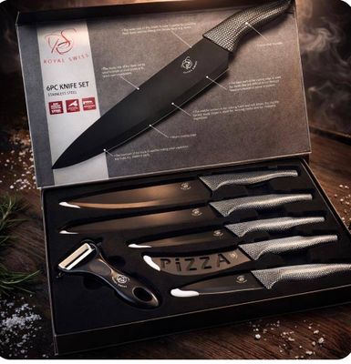 Lot de 2 coffrets : 6 pièces couteaux professionnels de marque Royal S - Photo 1