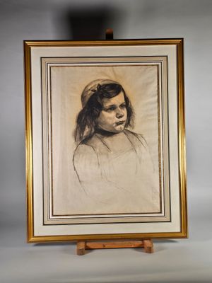 Ecole du XIXe siècle. Portrait de jeune fille.