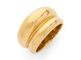 an 18k yellow gold band ring