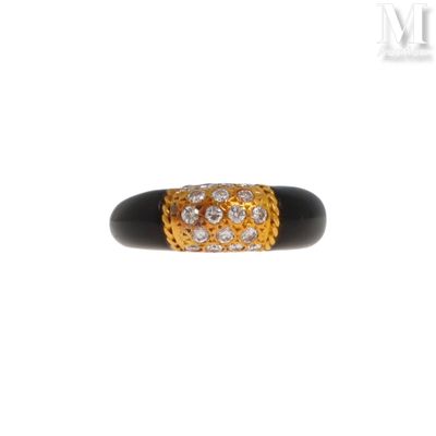 a close up of a ring with diamonds on it on a white background