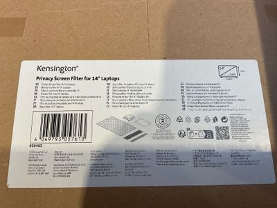 the back of a cardboard box with a label on it