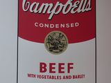 Affiche de la soupe Campbell au bœuf, aux légumes et à l'orge