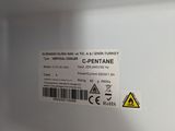 a label on the back of a white refrigerator