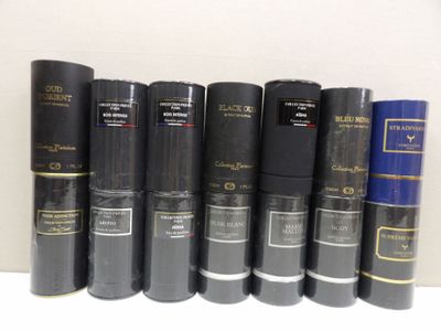 a lot of different types of perfumes on the shelf