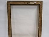 an old wooden picture frame on a white background