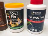 three different types of soiling products on the counter