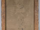 a painting of a wooden frame with a brown cloth on it