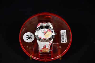 une montre rangée dans un écrin rouge