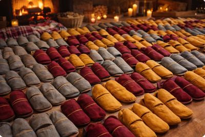 Lot de 60 paires de pantoufles neuves mélange de tailles et …